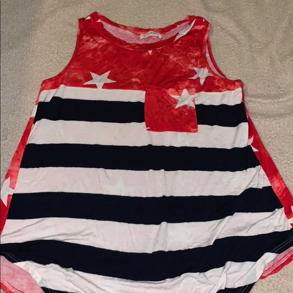 American flag boutique blouse
